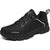 Mens Hiking Shoes Walking Outdoor Trekking Non-Slip Trainers Lace-up Low Casual Shoes Black 12