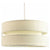 Contemporary Quality Cream Linen Fabric Triple Tier Ceiling Pendant Light Shade | 60w Maximum | Designer Style | 26cm Diameter by Happy Homewares