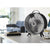 Swan SFA12630BN, Retro 8 Inch Floor / Desk Clock Fan, Low Noise, Aluminium Blades, 20w, Black
