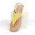 DREAM PAIRS Women's MEDINIE Rhinestone Casual Wear Cut Out Flat Sandals Yellow Size 8.5 US/ 6.5 UK