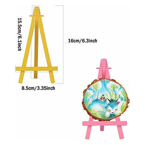 24 Piezas Tabletop Art Pictures Easels, Small Art Desktop Easel Stands,  Plastic Display Easel, Table Number Holder Stand, Color Mini Plastic Table