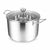 Penguin Home - Professional Induction-Safe Stainless Steel Stock Pot with glass Lid - Mirror Finish - 6 Litre