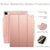 ESR Case Compatible with iPad Pro 12.9 Inch 2021 (5th Generation, 5G), Translucent Stand Case with Clasp, Trifold Smart Case, Auto Sleep and Wake, Support Pencil 2, Ascend Series, Rose Gold