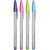 BIC Cristal Fun Ballpoint Pens, Wide Point (1.6 m), Box of 20, Purple Colour - Bold Smudge-Proof Writing