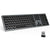 Seenda 2.4G Wireless Keyboard, Slim Full-Size Low Profile Keys Rechargeable Keyboard With Number Pad, QWERTY UK Layout, for Computer Windows 7/8/10, Laptop, PC, Desktop, Space Gray