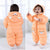 Minizone Hooded Romper for Baby Boys Girls Winter Snowsuit Warm Coat Long Sleeve Outfits Jumpsuit Gift 6-12 Months,Orange
