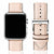 SUNFWR Leather Bands for Apple Watch Strap 38mm 40mm 42mm 44mm,Men Women Replacement Genuine Leather Strap for iWatch SE Series 6 5 4 3 2 1 Sport,Edition(38mm 40mm, Pink Sand&Silver)