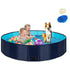 SEEKAVAN Paddling Pool for Pets & Kids 160x30cm, Dog Swimming Pool Sturdy Foldable Bathing Tub Non-Slip Durable Dogs Paddling Bathing Pool Bathtub in Garden Patio Bathroom,3 sizes