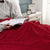 Fleece Blanket Throw MIULEE Red Queen Size Fluffy Plush Granule Bed Blankets - Soft Solid Warm Microfiber Throw as Bedspread for Bed Couch Sofa Settees 170x210cm?67