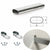 Oval Rail Wardrobe Polished Chrome Hanging Tube Metal Closet Organizer Cut to Size + END SUPPORTS and SCREWS (500mm (0.5m) ~19.7?)