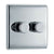 BG Electrical Double Dimmer Light Switch, Polished Chrome, 2-Way, 400 W