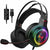 Edifier G4 TE Gaming Headset for PC, PS4, 7.1 Surround Sound Gaming Headphones with Noise Canceling Microphone USB Over-Ear Headphone Wired with RGB Light 50mm Driver for Mac, Laptop, Pink (Black)