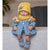 Guca Dolls - Anna Doll 38 cm Blue Dress with Polka Dots, Hat with Scarf Mustard and Matching Shoes, Multicoloured (910), Assorted Colour/Model