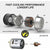 Airsnigi Digital Tyre Inflator, Portable Air Compressor Car Tyre Pump 12V 150PSI Rapid Car Tyre Inflator Air Pump with 35L/Min Air Flow, 3 Nozzle Adaptors and Digital LED Light