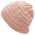 Ponytail Beanie Hat Winter Warm Knitted Beanies Outdoor Skullies Hats Baseball Caps Messy Bun Hat Headwear for Women Pink