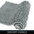EXPECTLAND Non-slip 76 × 50 cm Chenille Bath Mat, Easy to Clean Bathroom Mats, Machine Washable Soft Shower Rug, Grey