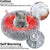 CMQC Donut Cuddler Cat Dog Bed, Comfortable Round Plush Cat Bed Washable Self-Warming Pet Bolster Bed, Luxury Cat Cushion Bed Calming Dog Beds for Kitten Cat Puppy Dog(70X70CM, Deep Grey)