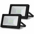 MEIKEE Led Floodlight Outdoor, 2 Pack 20W LED Security Light, IP66 Waterproof Super Bright 1700LM led Spot Lights 6500K Daylight White Light for Garden, Yard, Garages, Warehouse, Patio, Billboard