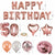 HOWAF Rose Gold 50th Birthday Decorations for Women Birthday Party Supplies 59 Pack with Happy Birthday Banner Hanging Swirl Confetti Latex Balloons Star Heart Foil Balloons