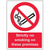 VSafety Strictly No Smoking On These Premises Prohibition Sign - Portrait - 300mm x 400mm - Self Adhesive Vinyl