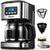 Coffee Maker, Filter Coffee Machine with Timer, 1.8L Programmable Drip Coffee Maker, 40min Keep Warm & Anti-Drip System, Reusable Filter, Fast Brewing Technology, 900W, by Yabano