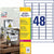 Avery L4778 white heavy duty polyester laser labels, 45.7 x 21.2mm label size, 48 labels per sheet, BOX of 20 sheets