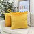 LAXEUYO Velvet Cushion Covers 50x50 cm, Colorful Multi-Color Optional Soft Decorative Square Throw Pillow Cover Pillowcase for Livingroom Sofa Bedroom - Orange Yellow