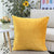 LAXEUYO Velvet Cushion Covers 50x50 cm, Colorful Multi-Color Optional Soft Decorative Square Throw Pillow Cover Pillowcase for Livingroom Sofa Bedroom - Orange Yellow
