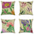 Artscope Set of 4 Decorative Cushion Covers 45x45cm, Vintage Elegent Purple Flower Pattern Waterproof Throw Pillow Covers, Perfect to Outdoor Patio Garden Bench Living Room Sofa Farmhouse Decor