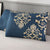 Vivilineneu Duvet Cover Set 3 Pieces Double Size Blue Reversible Damask Baroque Pattern Print Bedding Sets with Zipper and Corner Ties