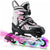 Gonex Inline Skates,Adjustable Inline Roller Skates with Illuminating Light Up Wheels for Kids Teens Boys Girls