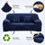 Sinoeem Sofa Covers 1 2 3 4 Seater Velvet (Free 2 pillow cases) Pure Color Sofa Slipcovers Protector Easy Fit Elastic Fabric Stretch Machine Washable Couch Slipcover (4 Seater:235-300cm, Sofa-Blue)