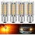 KATUR 4pcs BAU15S 7507 1156PY PY21W 5630 33-SMD Amber 900 Lumens Super Bright LED Turn Tail Brake Stop Signal Light Lamp Bulb 12V 3.6W