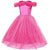 Baterflyo Girls Princess Dress Rose Butterfly Queen Costume Tulle Fancy Dress up Halloween Carnival Cosplay Party Outfit