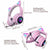 LED Light Up Headphones with Microphone Foldable Cute Cat Ear Gaming Headset with RGB LED Lights USB 3.5mm Wired Over Ear Gaming Headphones for PC, Mobile Phone