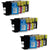 Prestige Cartridge LC1100/LC985 Ink Cartridges for Brother DCP-J125 DCP-J315W DCP-185C DCP-197C DCP-373CW DCP-377CW DCP-6690CW 6890CDW 790CW Black/Cyan/Magenta/Yellow (Pack of 12)