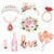 Konsait 23Pcs Hen Party Photo Booth Props Team Bride Selfie Props Rose Gold Wedding Bridal Shower Hen Night Do Party Game Accessories