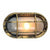Black/Gold Cast Aluminium Outdoor Oval Bulkhead Wall Light by Happy Homewares