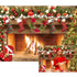 Christmas Fireplace Theme Photography Background Merry Christmas Socks Trees Family Party Decorations Photo Backdrop (8x6ft)