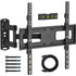 BONTEC TV Wall Mount for 27-55 Inch LED LCD Flat & Curved TVs, Swivels Tilts Extends Double Arm Full Motion TV Wall Bracket Holds up to 35kg, Includes HDMI Cable, Spirit Level, Max VESA 400x400mm