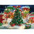 Cartoon Christmas Village Photography Background Winter Snow Pine Tree Fairy Tale Castle Kid Party Photo Backdrop (8x6ft)