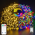 GlobaLink Christmas Outdoor Lights, 100m/328ft 1000LED Christmas Fairy Lights with 8 Modes, Super Bright LED Bead String Lights, IP44 Waterproof Plug in Xmas Lights for Garden Party Decor - Warm White
