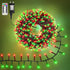 Ollny Outdoor Cluster Christmas Lights - 15M 1000LED Cluster Fairy Lights Mains Powered with 8 Light Modes/Timer Waterproof String Lights for Indoor Garden Xmas Tree Decoration (Red and Green)